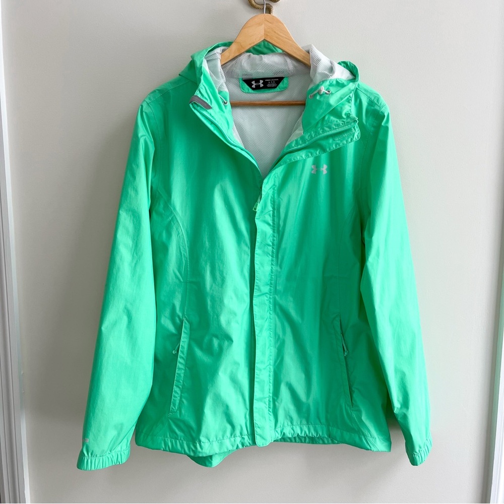 Under Armour Mint Green Hooded Windbreaker Jacket